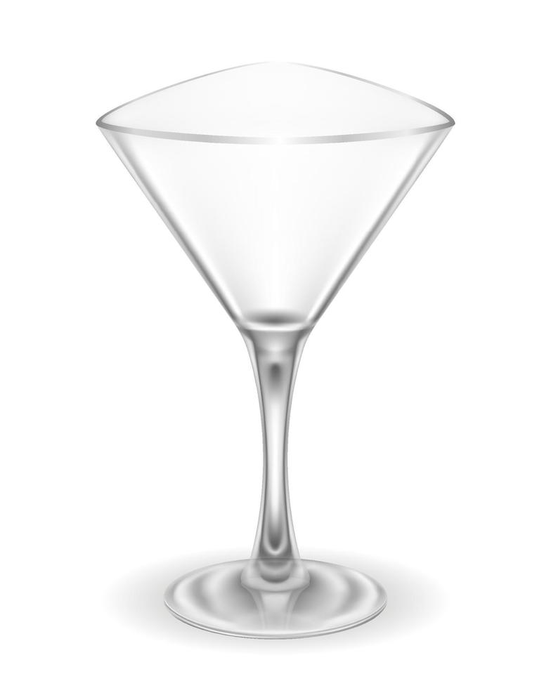 martini cocktail alcoholic drink glass vector illustration isolated on white background