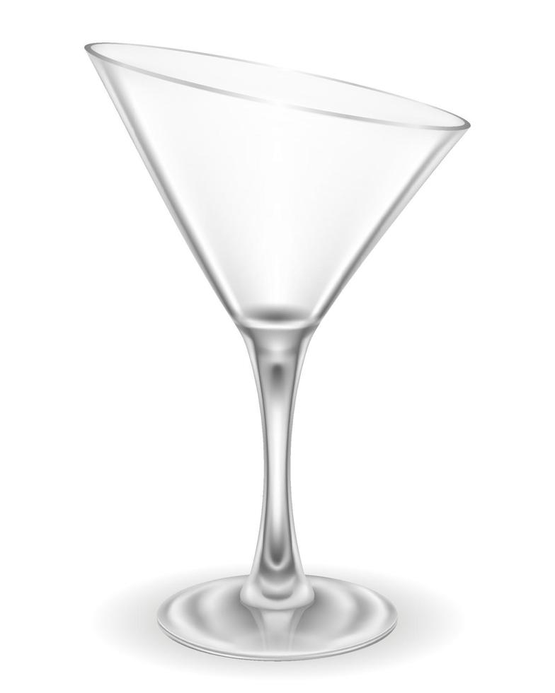 martini cocktail alcoholic drink glass vector illustration isolated on white background