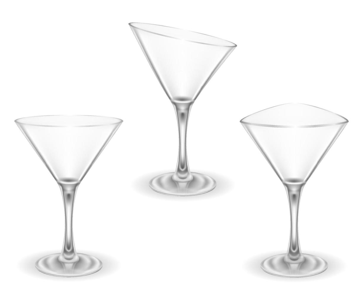 martini cocktail alcoholic drink glass vector illustration isolated on white background