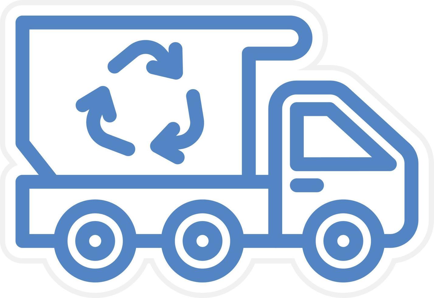 reciclaje camión vector icono estilo