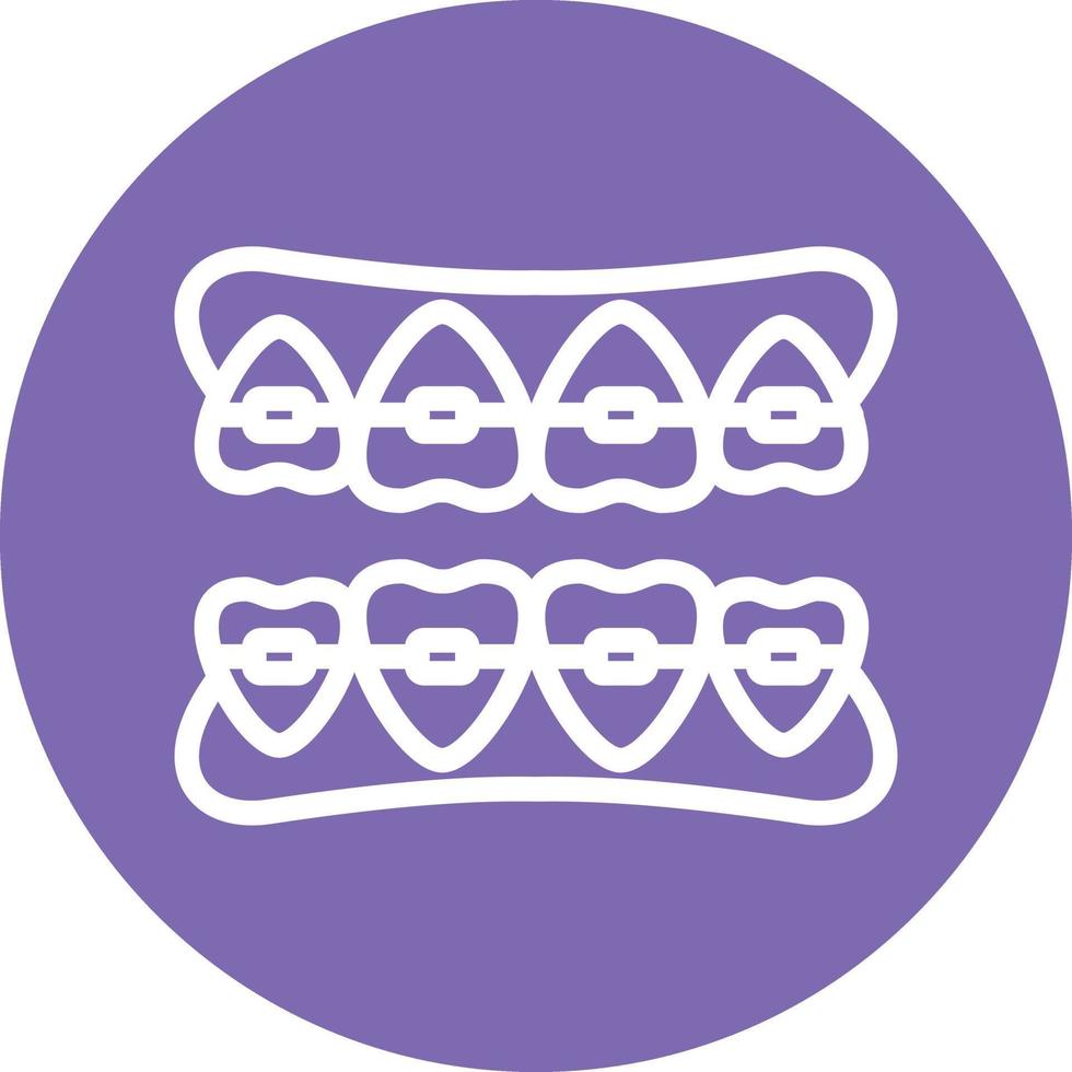Tooth Braces Vector Icon Design