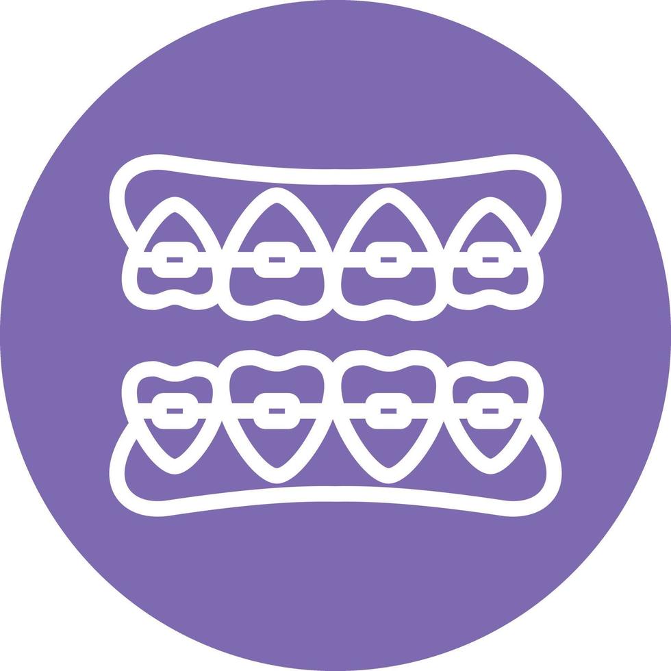 Tooth Braces Vector Icon Design