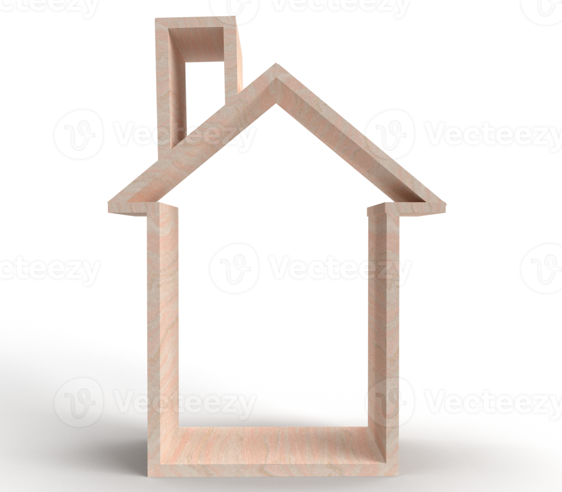 Accueil maison vivant pièce icône symbole vide réel biens propriété architecture construction Résidentiel hypothèque bâtiment vente Accueil maison jouet enfant fils fille investissement financier famille entreprise.3d rendre png