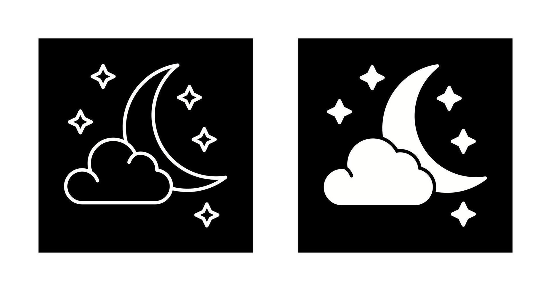 Starry Night Vector Icon