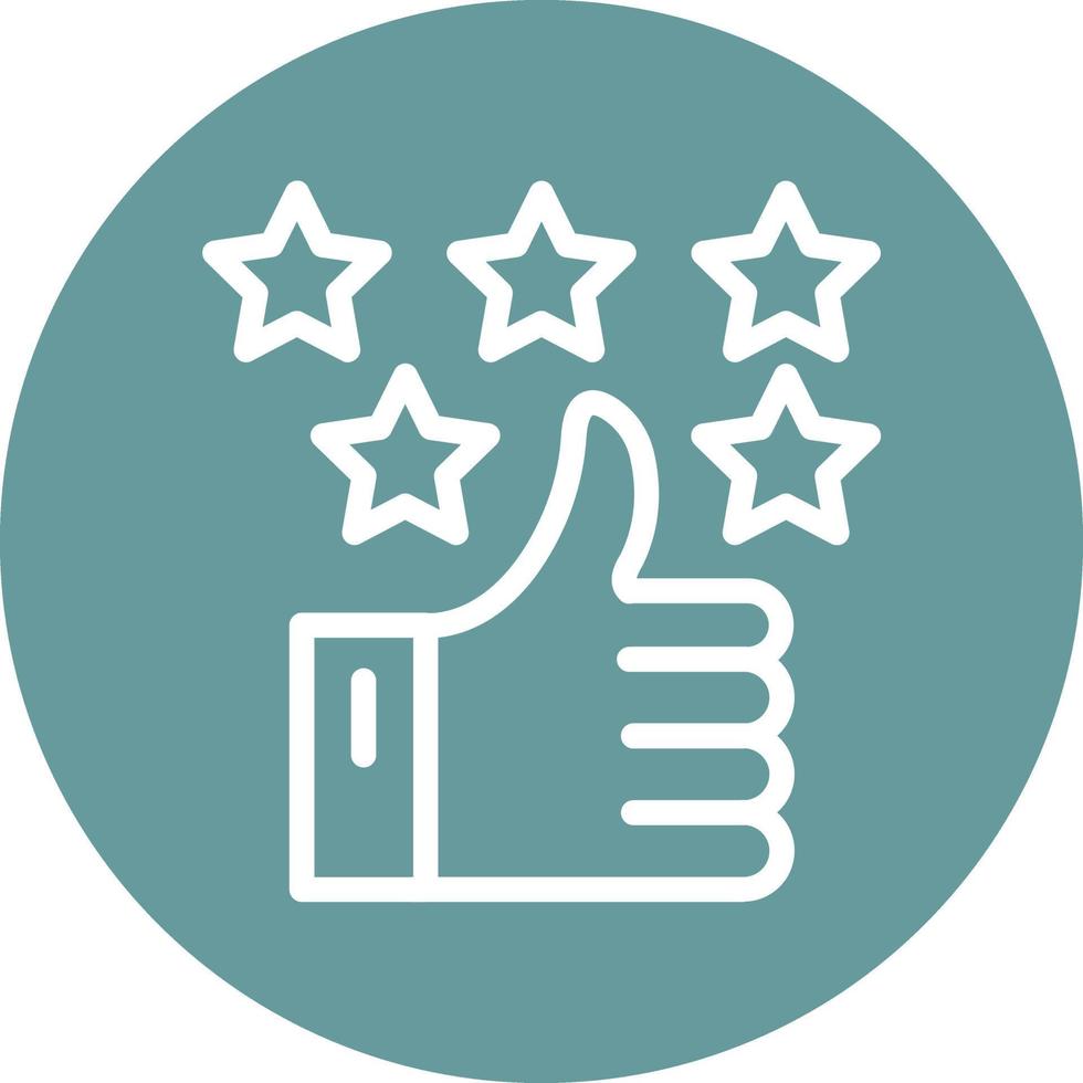 Positive Review Vector Icon Design