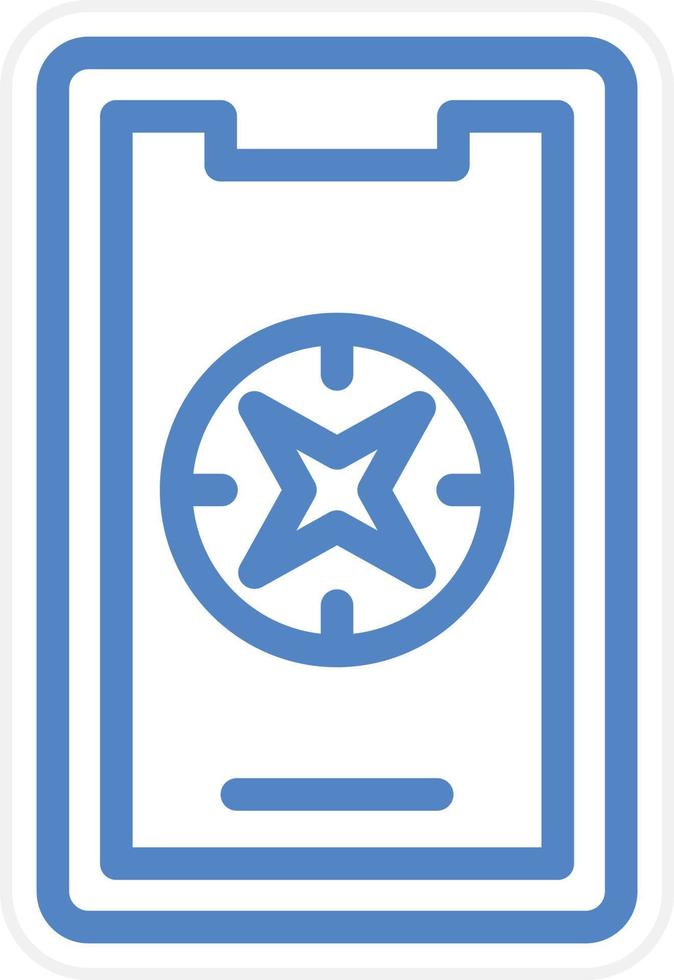Mobile Compass Vector Icon Style