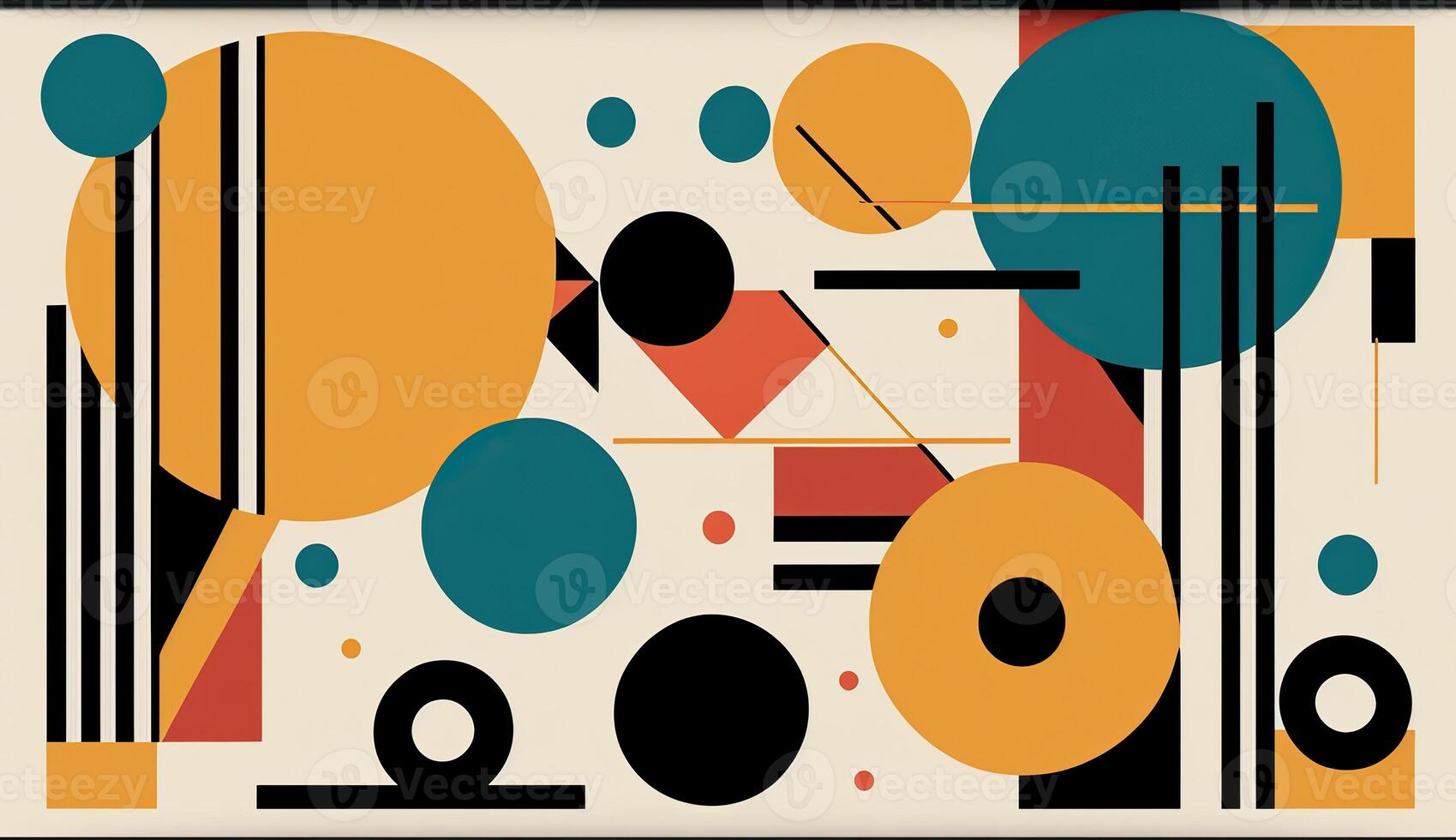 . . Abstract bauhaus art pattern wallaper. Can be used for poster or decoration. Graphic Illustration. photo