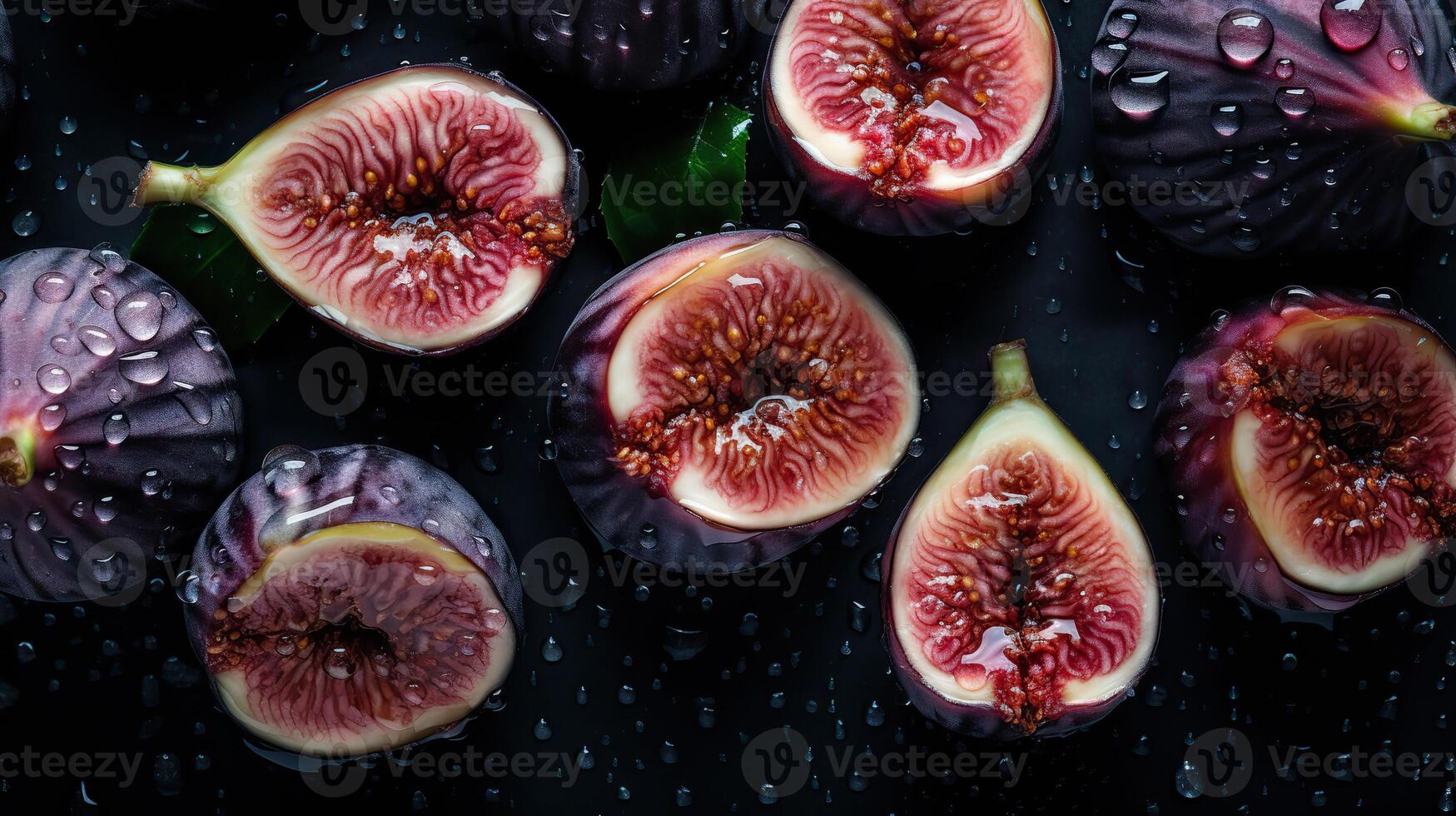 . . Tropical fruit pattern. Fresh figs. Can be used for decoration. Graphic Art Illustration. photo