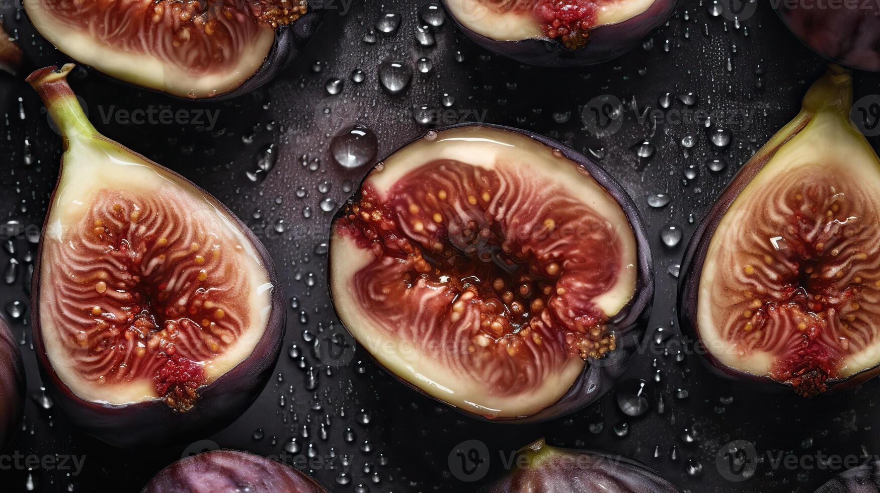 . . Tropical fruit pattern. Fresh figs. Can be used for decoration. Graphic Art Illustration. photo