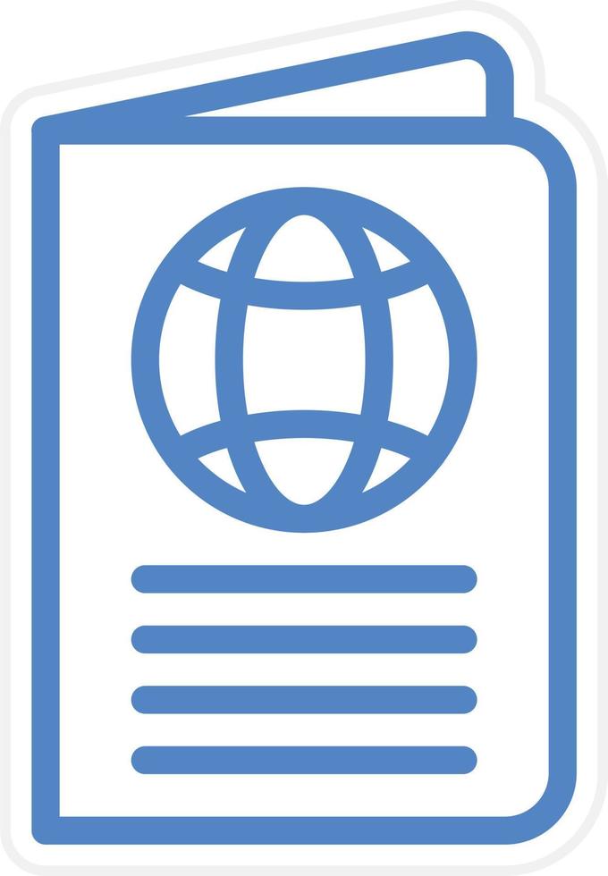 pasaporte vector icono estilo