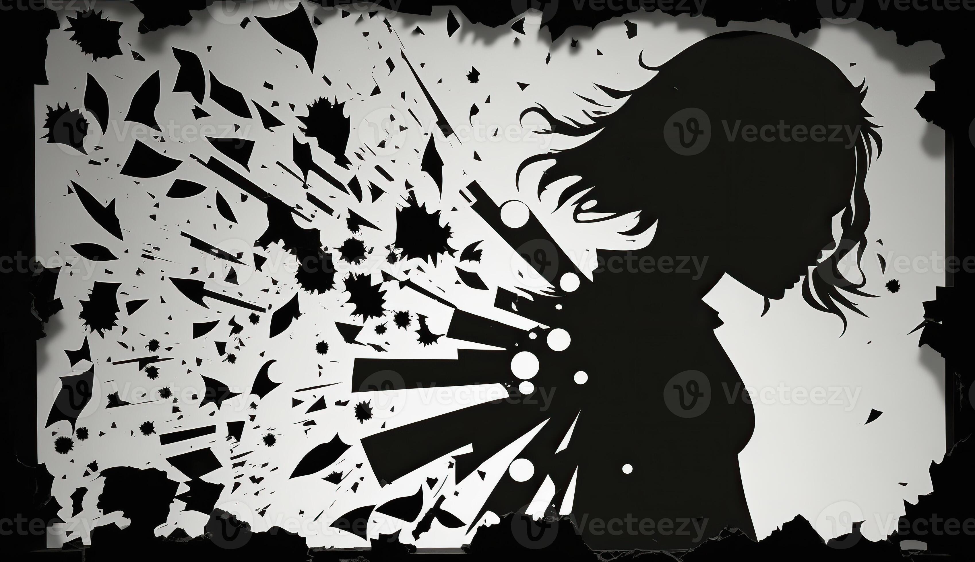 dark silhouette Anime girl - Playground