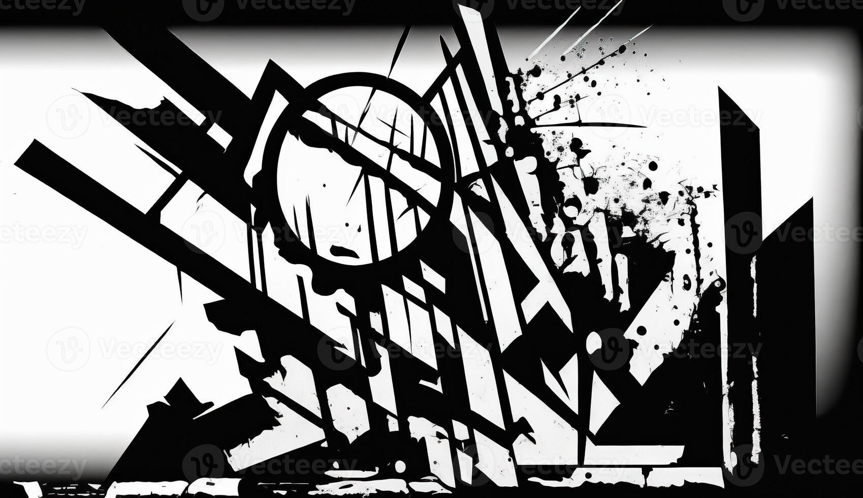 . . Street abstract graffiti art pattern. Psychology nind dreem. Inspired my Banksy street art. Graphic Art photo