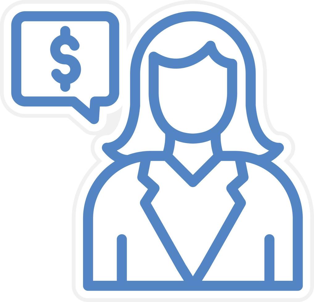 Female Advisor Vector Icon Style