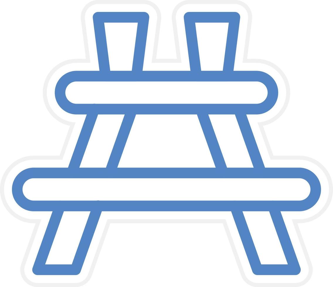 Picnic Table Vector Icon Style