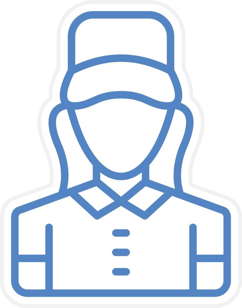 Delivery Women Vector Icon Style