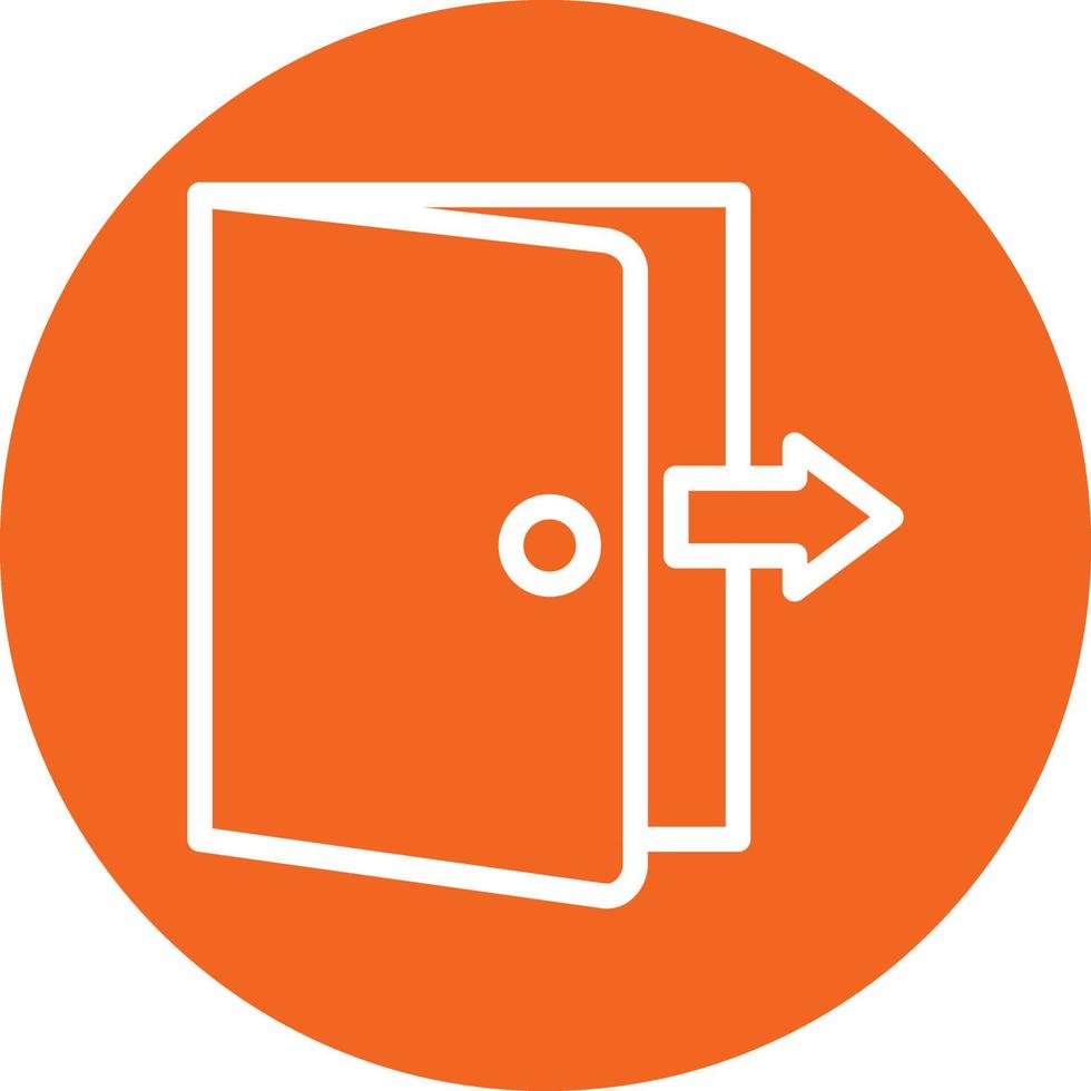 Exit Door Vector Icon Design