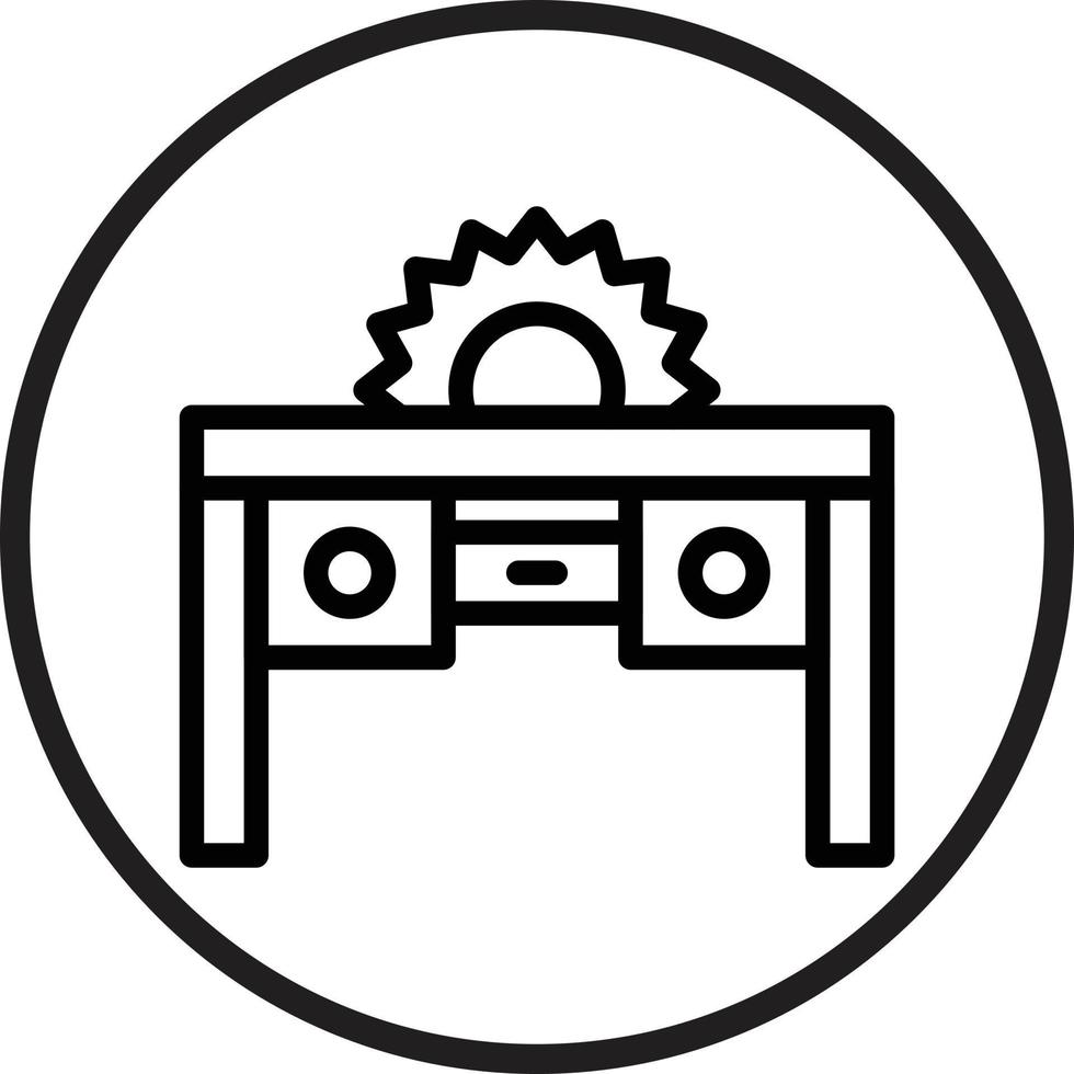 Table Saw Vector Icon Style