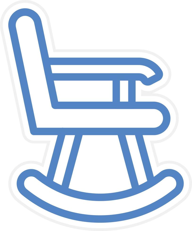 Rocking Chair Vector Icon Style
