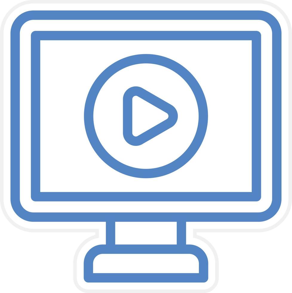 Video Tutorial Vector Icon Style