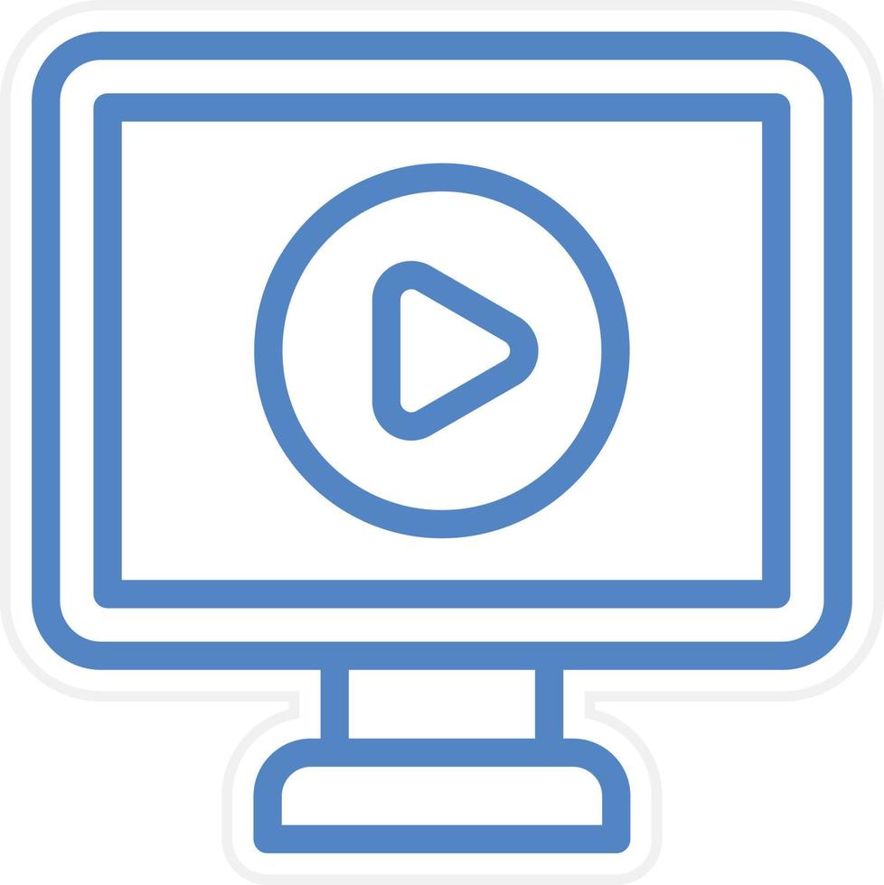 Video Tutorial Vector Icon Style