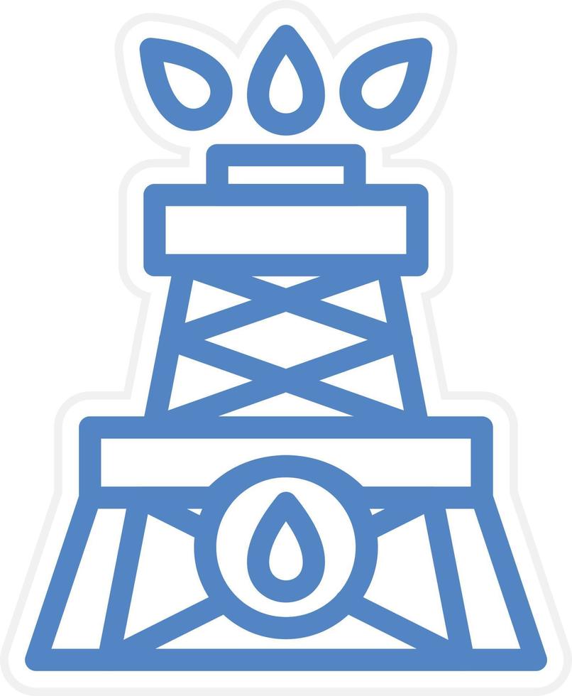 Drilling Oil Vector Icon Style