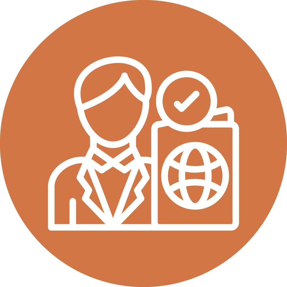 Passport Control Vector Icon Design