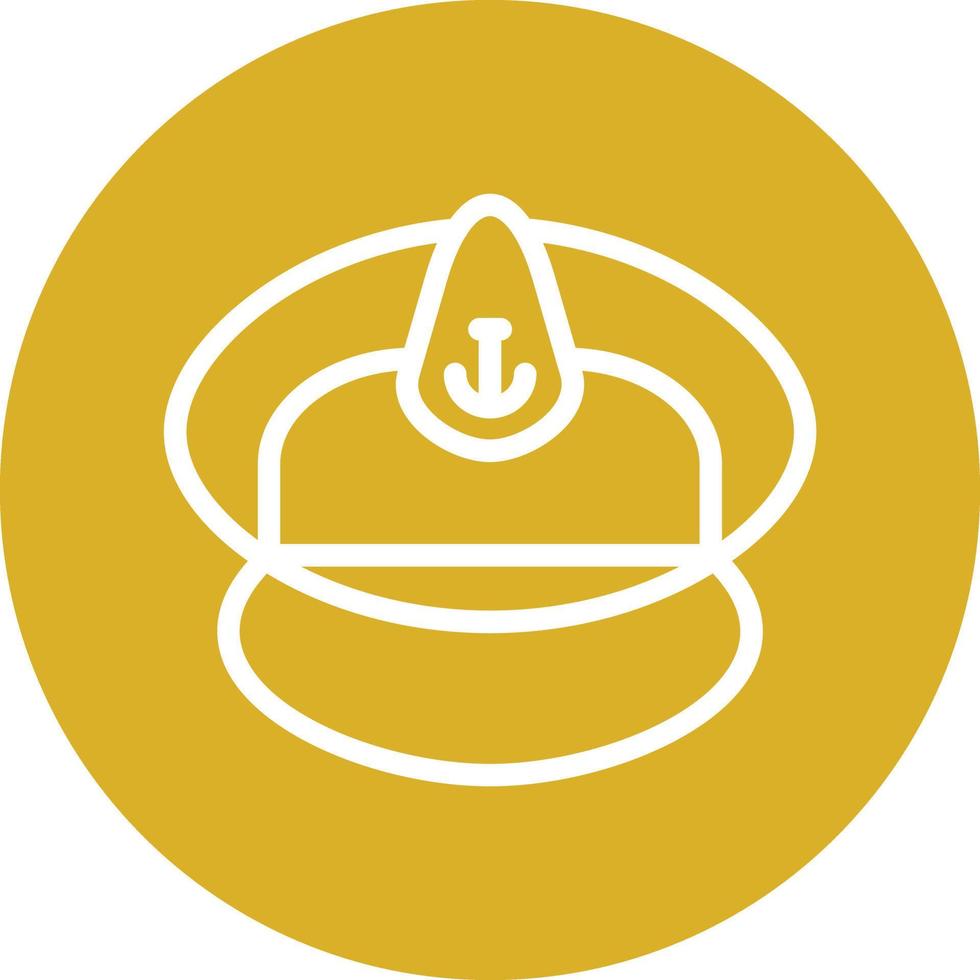 Captain Cap Vector Icon Design