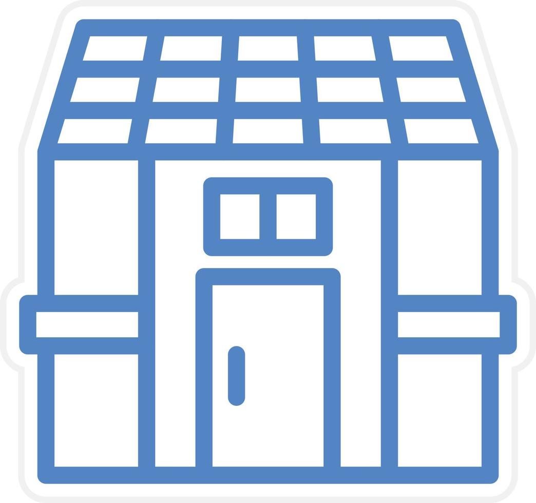 Solar House Vector Icon Style