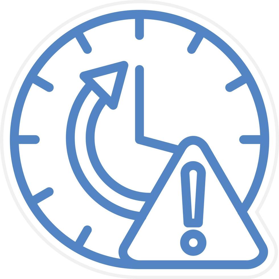 Time Alert Vector Icon Style