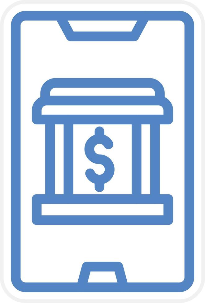 Mobile Banking Vector Icon Style