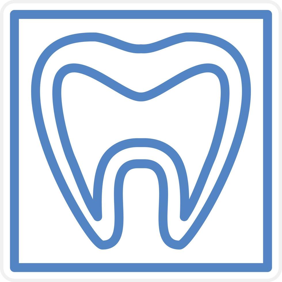 Tooth Xray Vector Icon Style