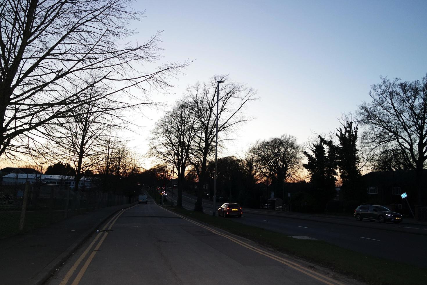 Beautiful View of Luton Town of England UK During Orange Sunset. The Image was Captured on 03-April-2023 photo