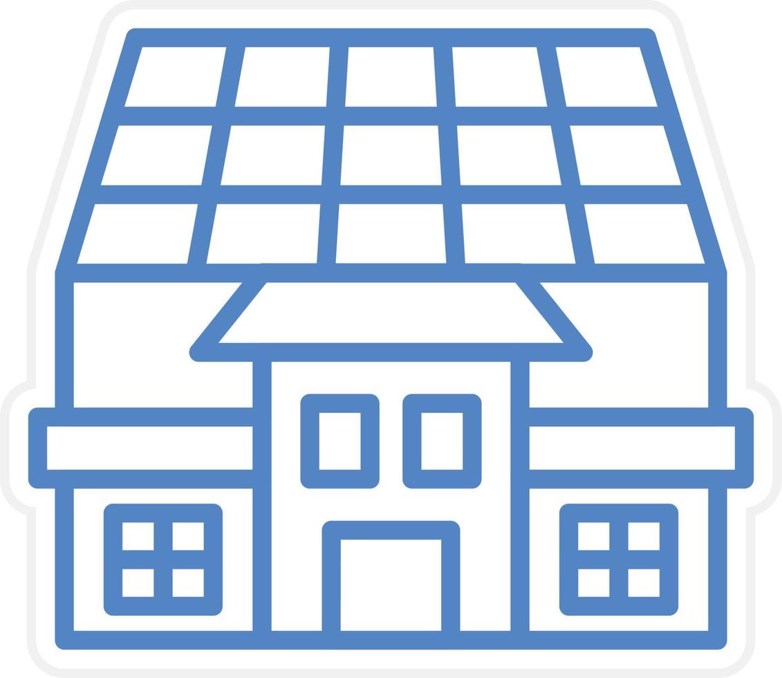 Solar House Vector Icon Style