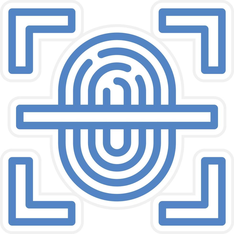 Fingerprint Scan Vector Icon Style