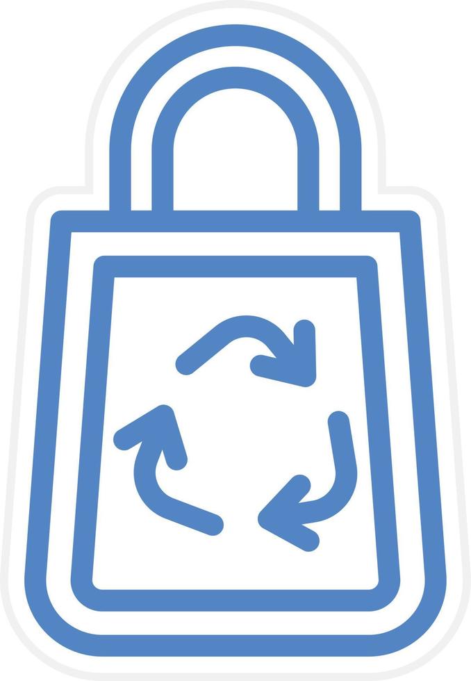 Recycle Bag Vector Icon Style
