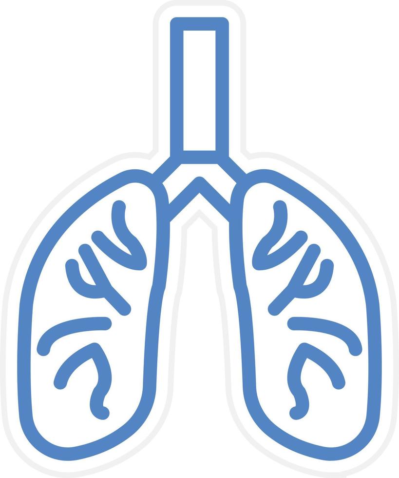 Lungs Vector Icon Style