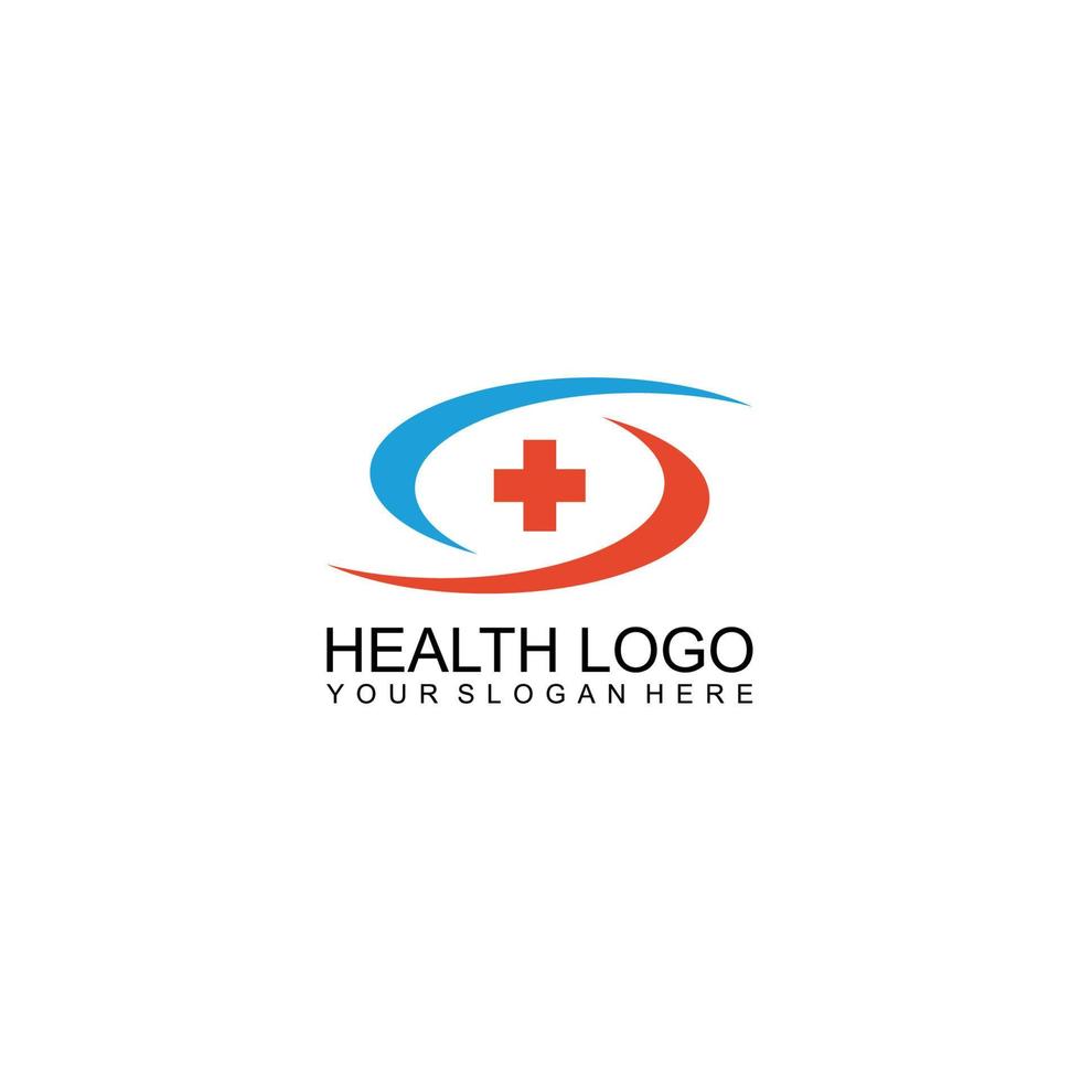 Creative health care concept logo template. cross plus medical logo icon template elements vector