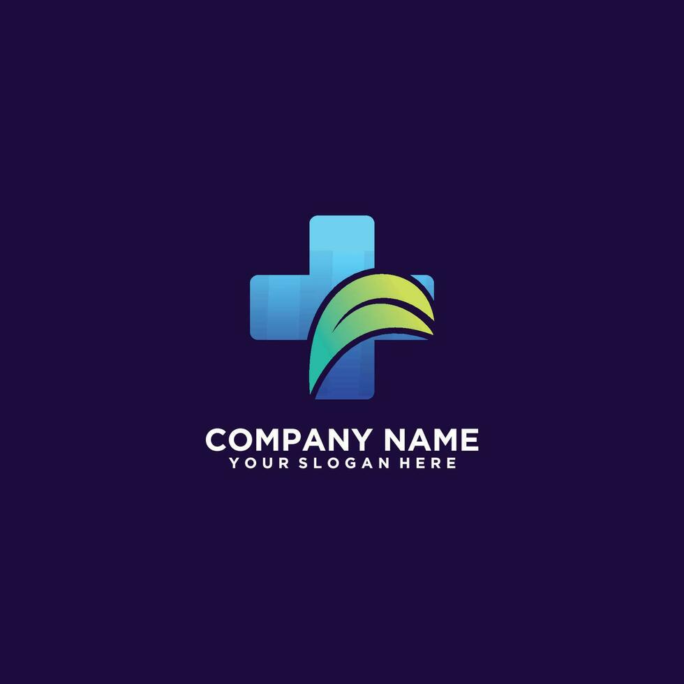 Health medical logo template vector