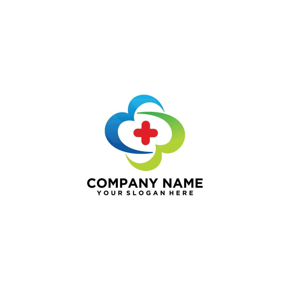 Health symbols, medical signs for logo clinic healthcare cross plus isolated vector