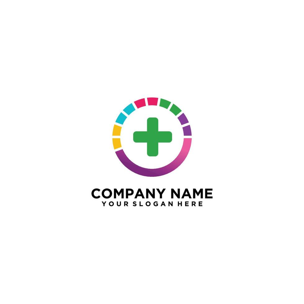 Health medical logo template vector illustration design