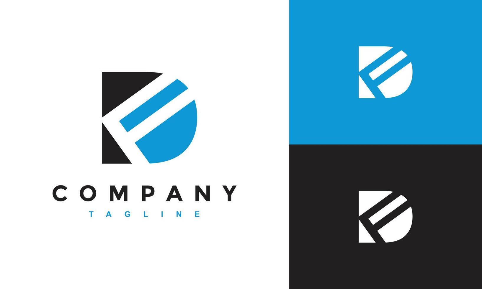 monogram letter DF logo vector