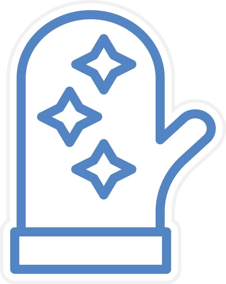 Oven Mitt Vector Icon Style