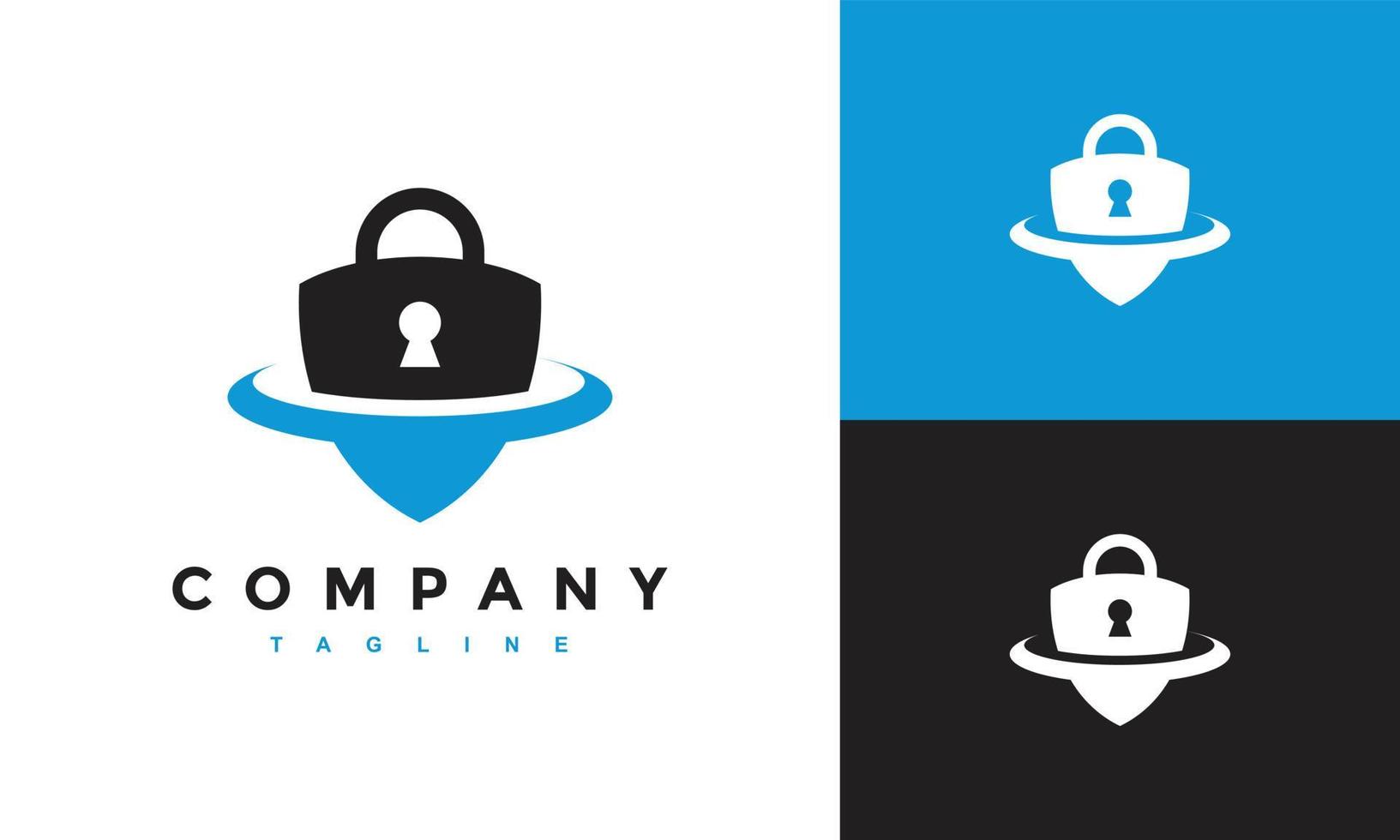 shield padlock logo vector