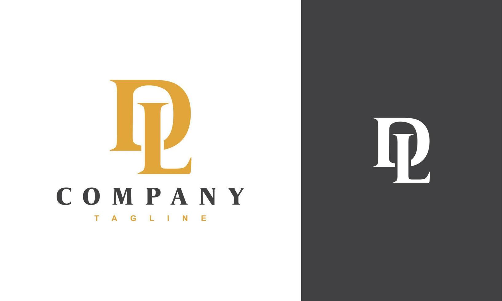 luxury monogram letter DL logo vector