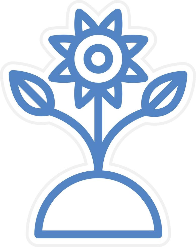 Flower Plantation Vector Icon Style
