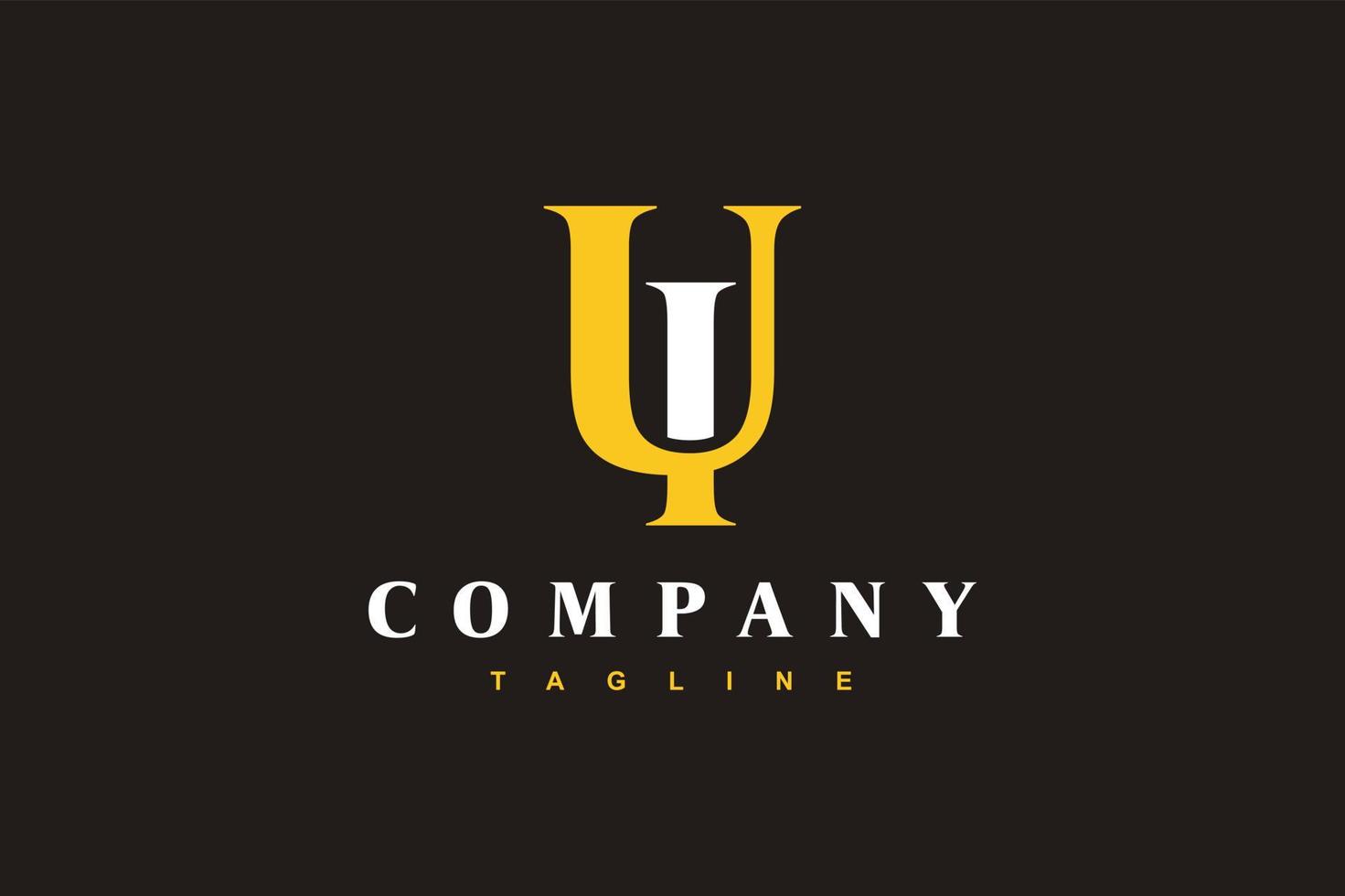 luxury monogram letter UI logo vector