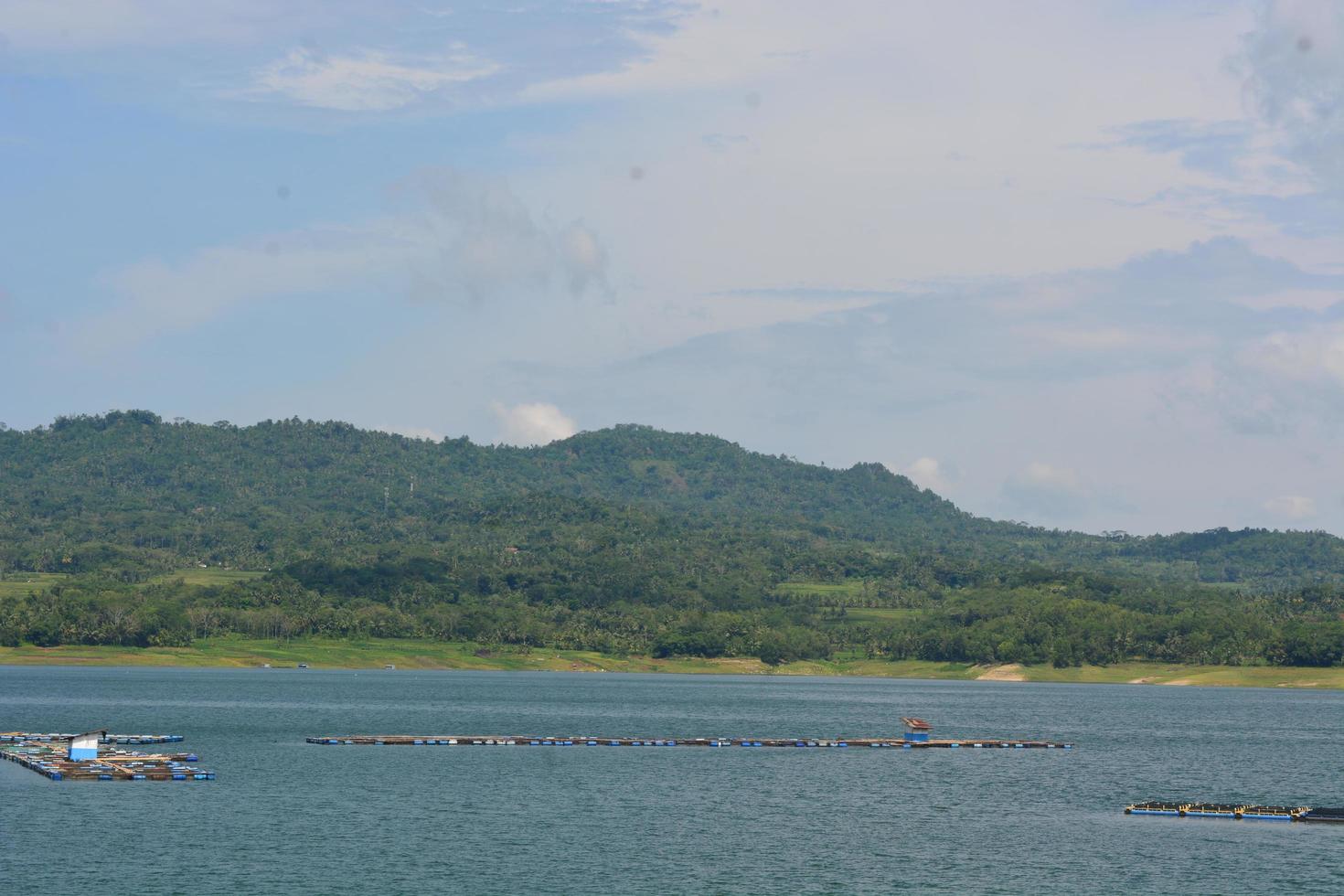 Photo of a reservoir with a freshwater fish farming pond 22742530 Stock