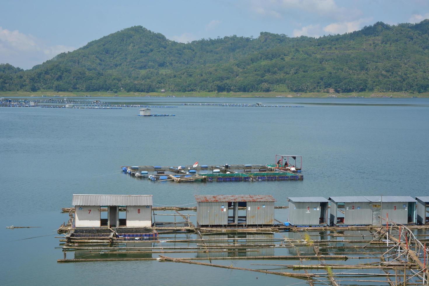 Photo of a reservoir with a freshwater fish farming pond 22742571 Stock