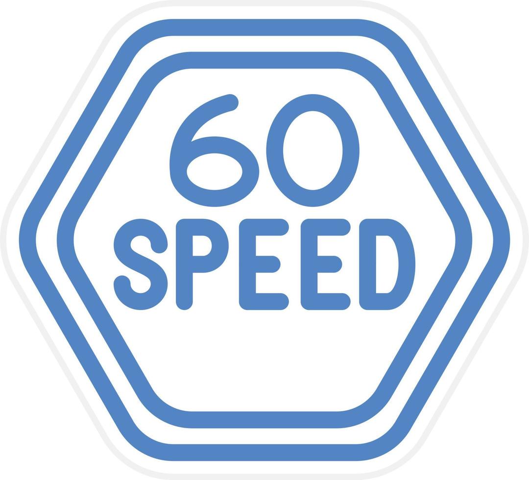 60 60 velocidad límite vector icono estilo