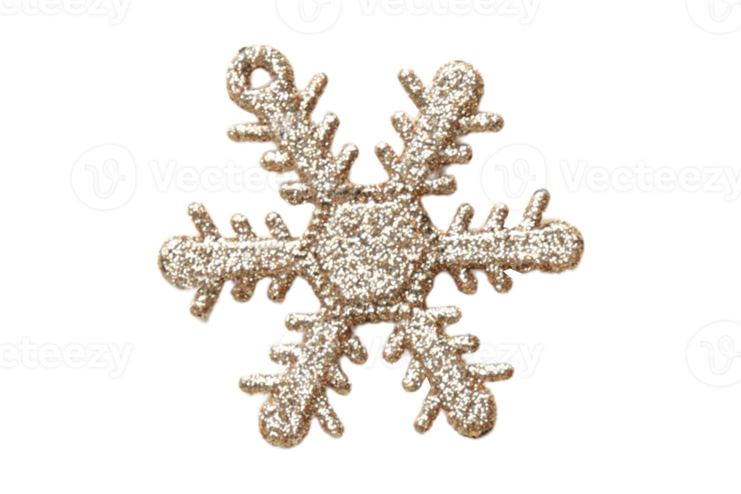 flocon de neige de noël or isolé sur fond transparent png